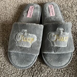 New Velour Grey Juicy Couture Slippers -‎ XL Size 11